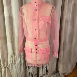 Pink Chiffon Skirt Set